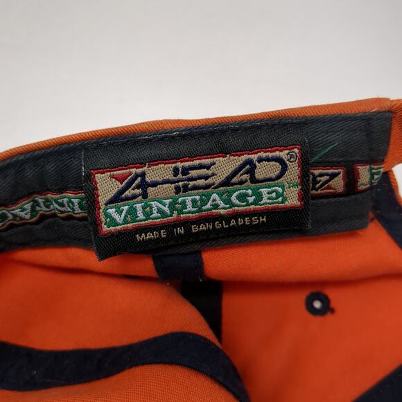 Cherokee Valley GC Slideback Hat Orange One Size Embroidered Ahead - Picture 9 of 9